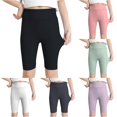 thumbnail image 1 of Rggeeun Girl's Child Yoga Pants Solid Color Elastic Waist Athletic Leggings Straight Leg Slim Fit Stretch Knee Length Lightweight For Outdoor Workout Basic Trousers,Black,10-12 Years, 1 of 5