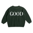 thumbnail image 1 of Rggeeun Girls Child Sweaters Floral Embroidery Design Hand Embroidered Pure Knit Crew Neck Long Sleeve For Delicate Soft And Comfortable Baby Kids Trendy Pullover,Army Green,6-12 Months, 1 of 3
