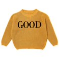 thumbnail image 1 of Rggeeun Girls Child Sweaters Floral Embroidery Design Hand Embroidered Pure Knit Crew Neck Long Sleeve For Delicate Soft And Comfortable Baby Kids Trendy Pullover,Yellow,3-4 Years, 1 of 3