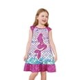 thumbnail image 1 of Rggeeun Girls Summer Dresses Cute Animal Print Sleeveless Sleep Loose Fit Casual Play Dress Toddlers Kids O-Neck Fashionable Sundress, 1 of 5