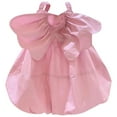 thumbnail image 1 of Rggeeun Girls Summer Dresses With 3D Adjustable Straps Bowknot Casual Dresses Toddler Kids 2 10 Versatile O-Neck Sundress, 1 of 8