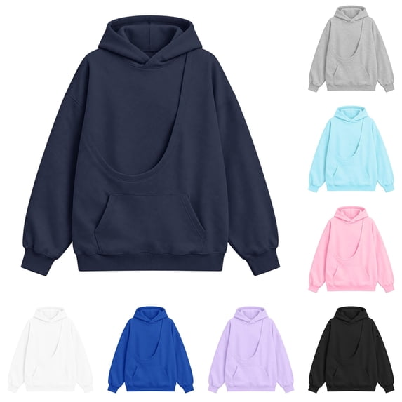 Rggeeun Girls Sweatshirt Cat Hoodie with Pouch Long Sleeve Tops Cat Carrier Soft Pullover with Pockets Holidays,Blue,9-10 Years