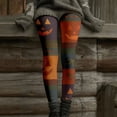 thumbnail image 1 of Rggeeun Halloween Leggings for Women Soft Yoga Pants Cat Graphic Elastic Waist Womens Fall Clothes Evening Party Classic,Orange,M, 1 of 4