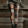 thumbnail image 1 of Rggeeun Halloween Leggings for Women Soft Yoga Pants Cat Graphic Elastic Waist Womens Fall Clothes Gym Leisure,Gray,L, 1 of 4