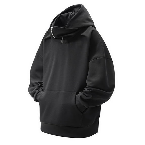 Rggeeun Hoodies For Men Zip Up Hooded Sweatshirt Relaxed Fit Pullover Jacket For Autumn Winter Casual Wear Streetwear