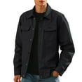 thumbnail image 1 of Rggeeun Jackets For Men Casual Lightweight Comfortable Slim Fit Long Sleeve Button Lapel Outerwear For Daily Wear Outdoor Activities Outwear Fashion, 1 of 5
