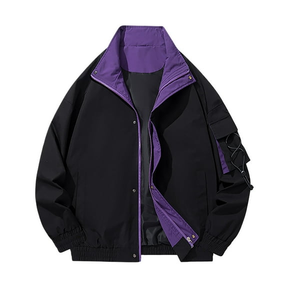 Rggeeun Jackets For Men Casual Lightweight Zipper Outerwear Comfortable Spring Fall Daily Wear Stylish Streetwear Coat Outwear Classic