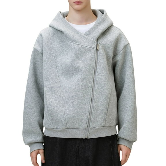 Rggeeun Jackets For Men Slim Fit Zip Up Hooded Sweatshirt Lightweight Style Pullover Streetwear Fashion Outerwear For Daily Wear Outwear Fashion