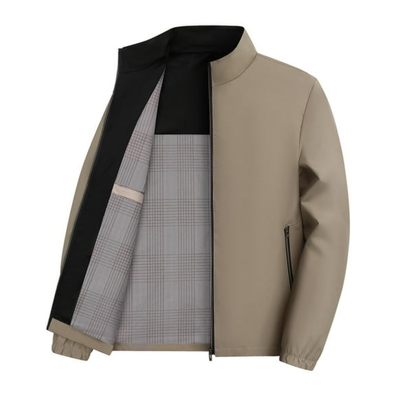 Rggeeun Jackets For Men Solid Color Hooded Zipper Jacket Men's Casual Loose Sports Comfortable Outdoor Jacket Outwear Classic