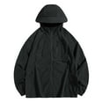 thumbnail image 1 of Rggeeun Jackets For Men Summer Lightweight Hooded Zipper Jacket Breathable Sunscreen Outdoor Windbreaker For Daily Wear Outwear Streetwear, 1 of 5
