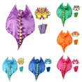 thumbnail image 1 of Rggeeun Kids Cartoon Dinosaur Cape Hooded Cute Cloak with Mask and Wrist for Halloween Children Wear Daily Wear Casual Capes,Purple,One Size, 1 of 3