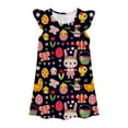 thumbnail image 1 of Rggeeun Kids Girls Easter Print Princess Dress Gown Toddlers Casual Wear Cute Dresses Breathable O-Neck Sundress, 1 of 2