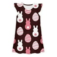 thumbnail image 1 of Rggeeun Kids Girls Easter Print Princess Dress Gown Toddlers Casual Wear Cute Dresses Comfort O-Neck Sundress, 1 of 2