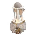 thumbnail image 1 of Rggeeun Kids Girls Sandals Gradient Style Bead Adjustable Ankle Strap Open-Toe Narrow Glitter Sequin & Rhinestone Trim Wedge Mid Heel For Beach Lounging Fashion Footwear,Gold,11-11.5 Years, 1 of 4