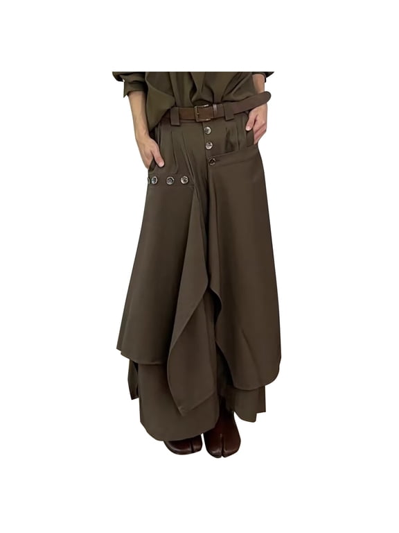 Kilt For Men Retro Dark Wide Leg Fashion Classic Men's Culottes Eighth Skirts Fashion Classic