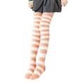 thumbnail image 1 of Rggeeun Knee High Socks for Women Colorful Striped Socks Soft Womens Socks Stretch Stockings Fall Winter Long Socks Travel Party Versatile,Orange,One Size, 1 of 3