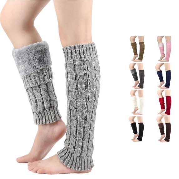 Rggeeun Knee High Socks for Women Ribbed Knit Long Socks Stretch Cozy Socks for Women Fall Winter Outdoor Activities Stylish,Gray,One Size
