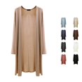 thumbnail image 1 of Rggeeun Lightweight Cardigans for Women Long Cardigans Open Front Long Sleeve Casual Outerwear Soft Fall Clothes Party Night Simple,Beige,XL, 1 of 4