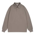 thumbnail image 1 of Rggeeun Men Casual Polo Shirts Men's Versatile Long Sleeve Lapel Shirt Solid Color Fashionable Casual Top Comfortable, 1 of 6