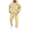 thumbnail image 1 of Rggeeun Men Jogging Tracksuits 2 Piece Set Casual Athletic Hoodie And Sweatpants Outfits Fall Winter Relaxed Fit, 1 of 6