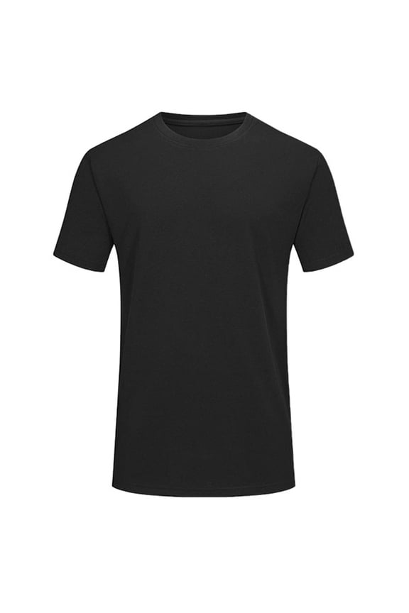 Men'S T-Shirt Solid Color Nylon Knit Ice Silk Soft Fabric Short Sleeve Crew Neck Slim Fit Casual For Daily Workout Leisure Tee,Black,Xl