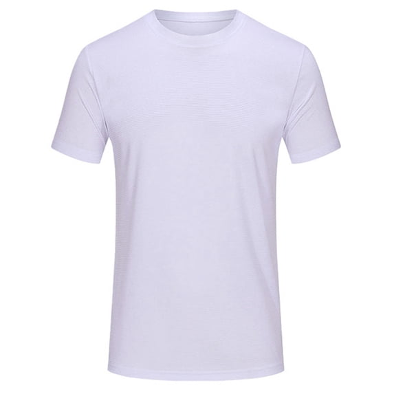 Rggeeun Men'S T-Shirt Solid Color Nylon Knit Ice Silk Soft Fabric Short Sleeve Crew Neck Slim Fit Casual For Daily Workout Leisure Tee,White,Xl