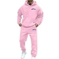 thumbnail image 1 of Rggeeun Men's 2 Piece Outfits Hoodie Sweatshirt Tracksuit & Joggers Sweatpants Sweatsuit Set Classic Fall Winter, 1 of 4