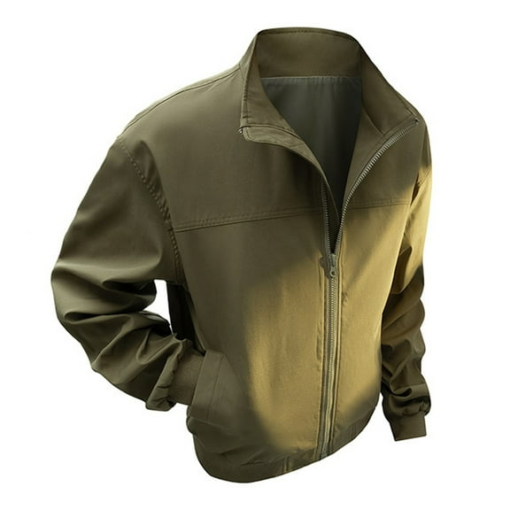 Rggeeun Men's Casual Jackets Lightweight Comfortable Zip Up Loose Fit Sports Outerwear For Daily Wear Outdoor Activities Outwear Fashion