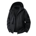 thumbnail image 1 of Rggeeun Men's Casual Jackets Versatile Hooded Utility Jacket For Outdoor With Multiple Pockets For Comfort Style Fall Winter Outwear Fashion, 1 of 3
