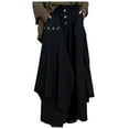 thumbnail image 1 of Rggeeun Men's Pants Retro Dark Wide Leg Fashion Men's Culottes Eighth Lightweight Yoga Trousers Loose Fit Solid Color Breathable, 1 of 4