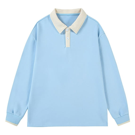 Rggeeun Men's Polo Shirts Male Heavy Solid Color Sweatshirt Hoodie Loose Lapel Long Sleeve Shirt Assorted Coat Tops Mens Shirts