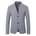thumbnail image 1 of Rggeeun Mens Blazer Jacket Men's Lightweight Casual Slim Fit Suit Jacket Breathable Comfortable Formal Wear Stylish Jackets For Business Dress Fashion, 1 of 9