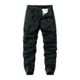 thumbnail image 1 of Rggeeun Mens Cargo Pants Male Joggers Slim Fit Pocket Outdoor Casual Tapered Work Pants Comfortable Lightweight Utility Hiking Travel Trousers, 1 of 4