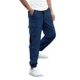 thumbnail image 1 of Rggeeun Mens Cargo Pants Male Spring And Fall Fashion Casual Solid Color Bundle Foot Pocket Casual Pants Loose Fit Joggers Fashion, 1 of 9