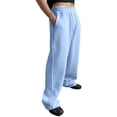 thumbnail image 1 of Rggeeun Mens Casual Pants Loose Fit Straight Leg Drawstring Waist Comfortable Trousers With Pockets For Daily Wear And Sports Pants For Men, 1 of 8
