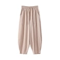 thumbnail image 1 of Rggeeun Mens Casual Pants Male Loose Straight Bloomers Summer Casual Pants Men's Breathable Comfy Pants Casual Fashion Loose Fit Trousers, 1 of 2