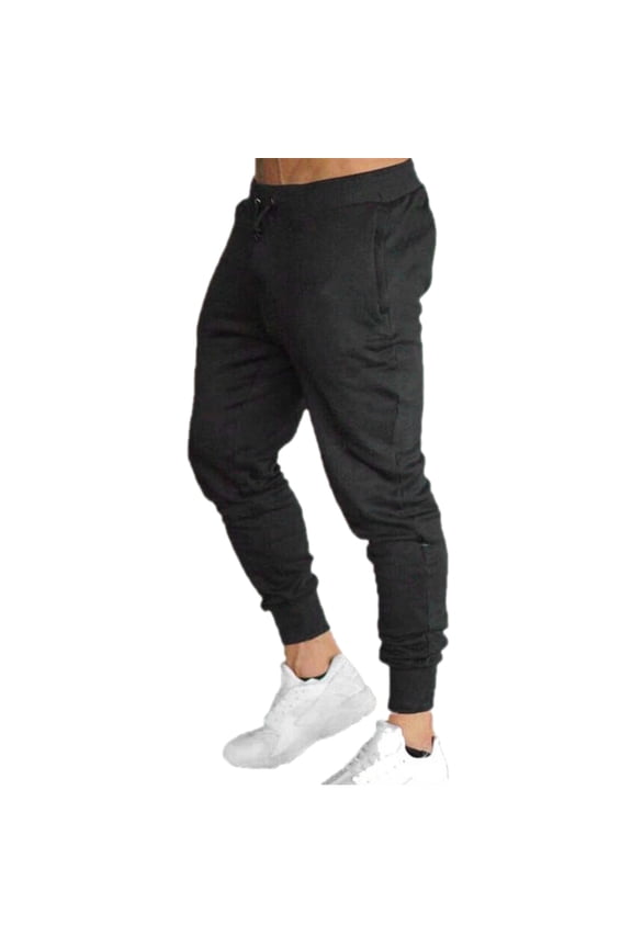 Mens Casual Pants Men Autumn Winter High Street Fashion Leisure Loose Sports Running Solid Color Lace Up Sweater Pants Trousers Classic