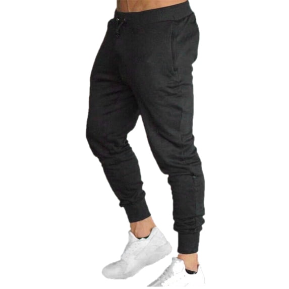 Rggeeun Mens Casual Pants Men Autumn Winter High Street Fashion Leisure Loose Sports Running Solid Color Lace Up Sweater Pants Trousers Classic