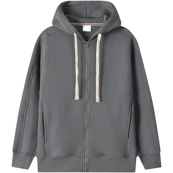 Rggeeun Mens Hooded Sweatshirt Pressure Zip Up Hoodie Soft Loose Fit Casual Sweatshirt Lightweight Comfortable Pullover For Everyday Wear Comfortable