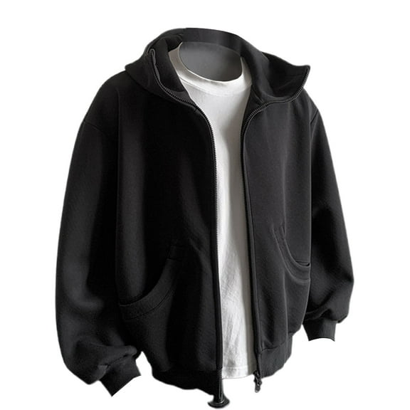 Rggeeun Mens Hoodie & Sweatshirts Lightweight Comfortable Zip Up Hoodie Casual Loose Fit Pullover Jacket For Daily Wear Outdoor Activities 2025 Fall Fasion