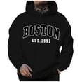 thumbnail image 1 of Rggeeun Mens Hoodies Pullover Men Fashion Leisure 3D Printed Pullover Long Sleeve Hooded Sweatshirt Top Hoodies Fall Winter Relaxed Fit, 1 of 4