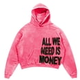 thumbnail image 1 of Rggeeun Mens Hoodies Pullover Men's Colorful Sweatshirt Hop Letter Print Oversize Hoodie Casual Baggy Gothic Pullover Hoodie Long Sleeve Fall Winter Classic, 1 of 2