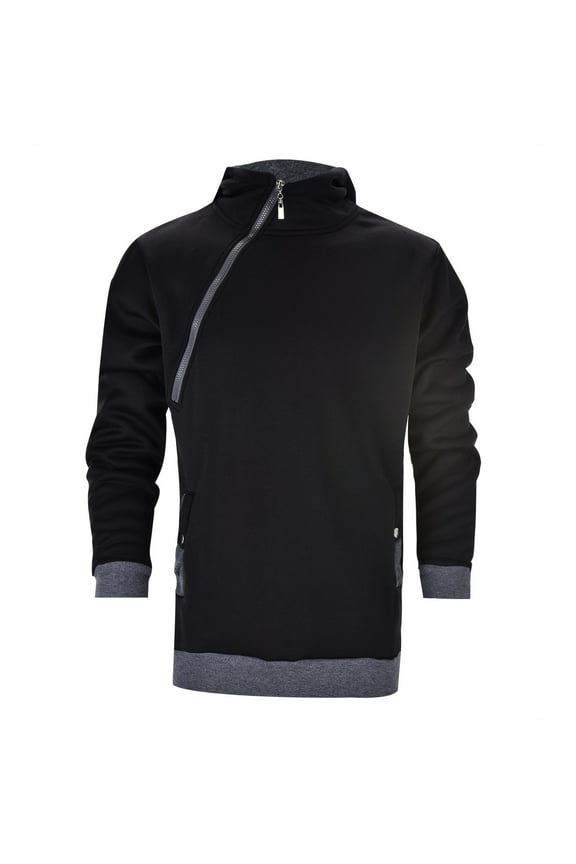 Mens Hoodies Pullover Men's Fall Winter Hooded Jacket Zipper Head Tops Blouse Solid Color Long Sleeve Hoodies Loose Sweatshirts