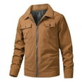 thumbnail image 1 of Rggeeun Mens Jacket Men's Casual Corduroy Jacket Slim Fit Lightweight Outdoor Everyday Wear Fall Winter Comfortable Stylish Coat Outwear Fashion, 1 of 8