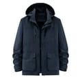 thumbnail image 1 of Rggeeun Mens Jacket Men's Casual Hooded Jacket Slim Fit Zip Up Lightweight Outdoor Fall Winter Coat For Daily Wear Home Leisure Hiking Outwear Fashion, 1 of 3