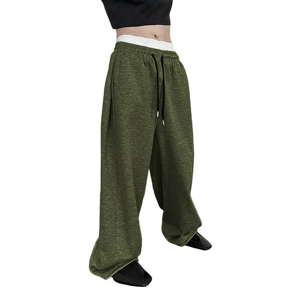 Rggeeun Mens Pants Loose Fit Straight Leg Drawstring Waist Comfortable Trousers With Pockets For Daily Wear Sports Pants For Men Outdoor