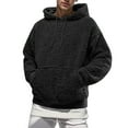 thumbnail image 1 of Rggeeun Mens Pullover Hoodies Men Fall Winter Hoodie Solid Color Long Sleeve Pullovers Coat Loose Sweatshirts, 1 of 6