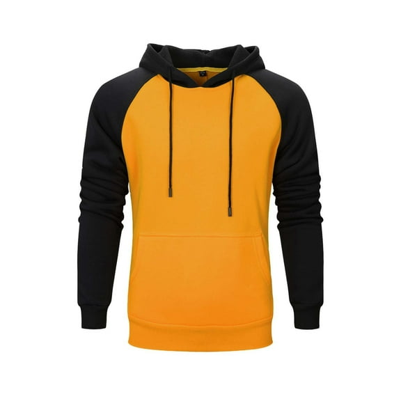 Rggeeun Mens Pullover Hoodies Men Hoodie Code Men Hooded Couple Hooded Sweatshirt Patchwork Long Sleeve Fall Winter Classic