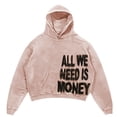 thumbnail image 1 of Rggeeun Mens Pullover Hoodies Men's Hop Letter Print Oversize Hoodie Casual Baggy Gothic Pullover Long Sleeve Fall Winter Streetwear, 1 of 2