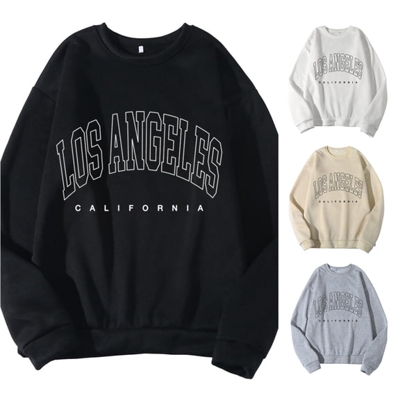 Rggeeun Mens Sweatshirt Letter Graphic Crewneck Sweatshirt Long Sleeve Tops Soft Casual Pullover Fall Winter Outdoor Running Comfort,Black,S